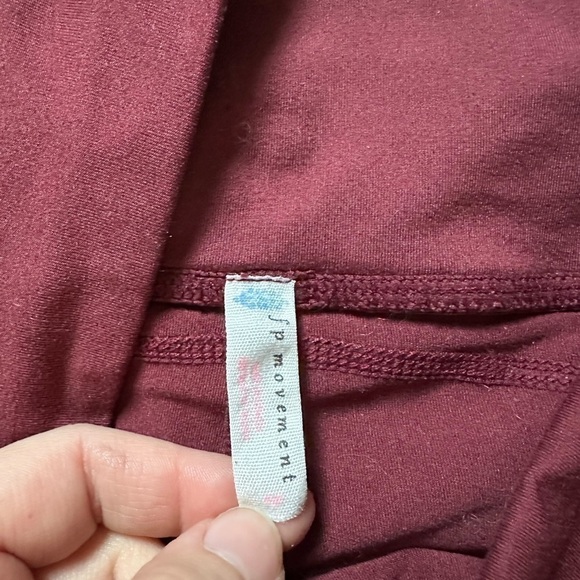 FREE PEOPLE Red High Waisted Leggings - Picture 3 of 3